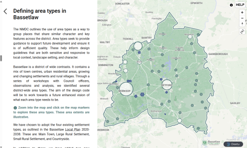 Screenshot of the Bassetlaw Design Code Public Consultation.