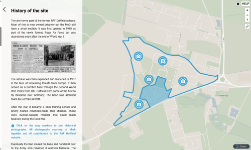 Screenshot of the Alamein Barracks Driffield Public Consultation.