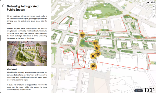 Screenshot of the ECF Greyfriars Public Consultation.