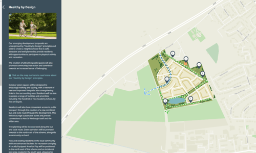 Screenshot of the Hoo St Werburgh Public Consultation tool, showing a map of the proposals.