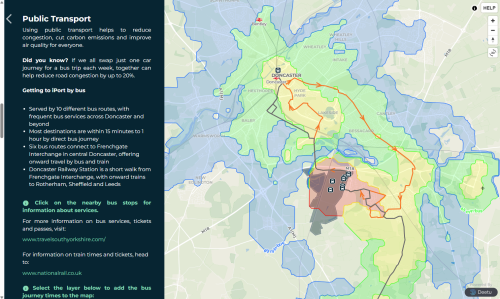 Screenshot of the iPort Travel Plan.